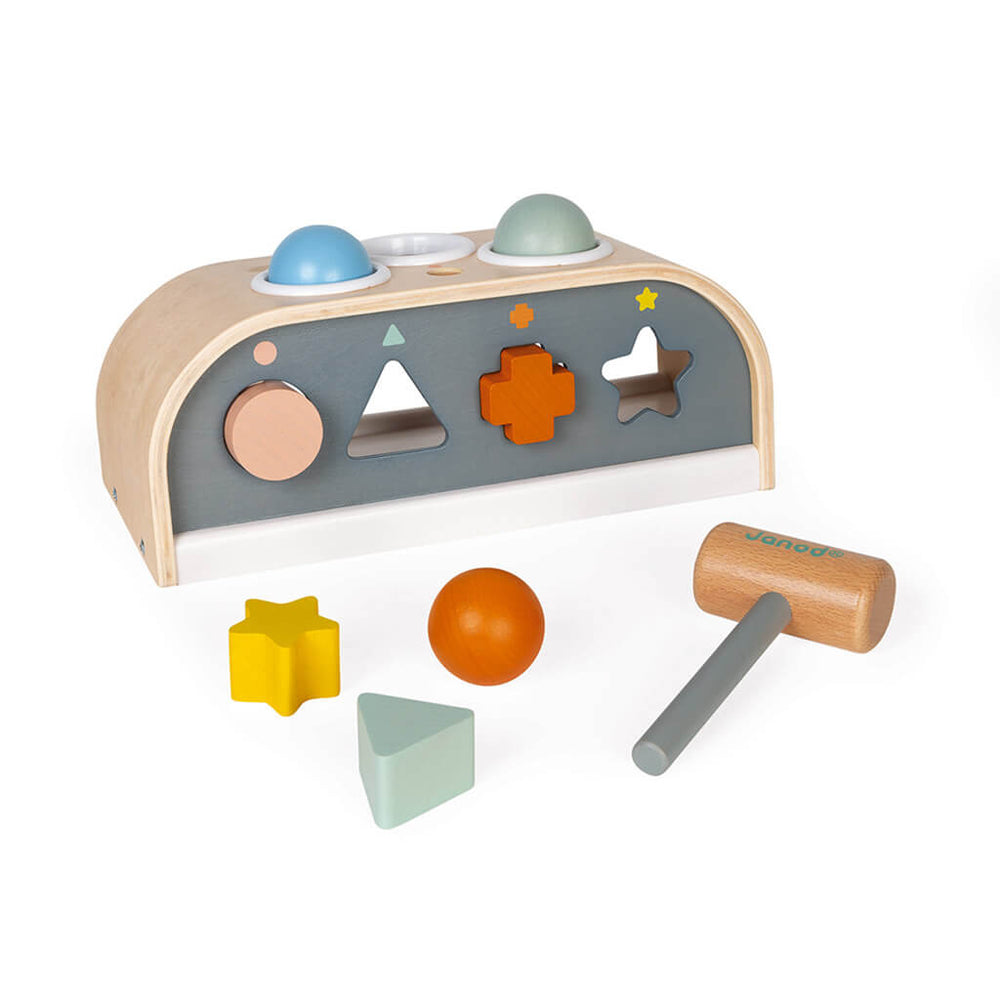 Janod Sweet Cocoon Tap Tap & Shape Sorter