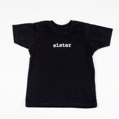 Kidcentral Essentials-Infant T-Shirt - Sister  Black 6-12M
