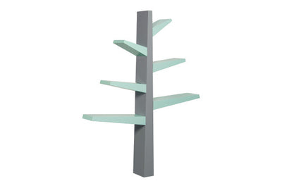 Spruce Tree Bookcase Grey /Cool Mint