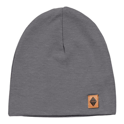 BAMBOO JERSEY BEANIE CHARCOAL 3-6m