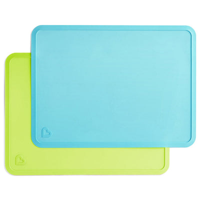 Spotless Silicone Placemats - 2pk Light Blue/Green