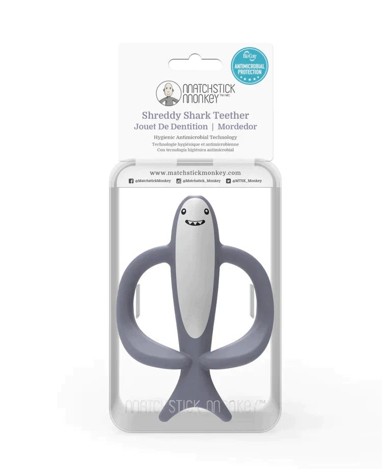 MATCHSTICK MONKEY Shreddy Shark Animal Teether