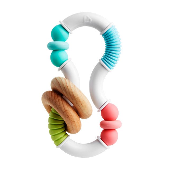 Munchkin Silicone & Wood Twisty Figure 8 Teether 1pk