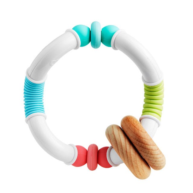 Munchkin Silicone & Wood Twisty Figure 8 Teether 1pk