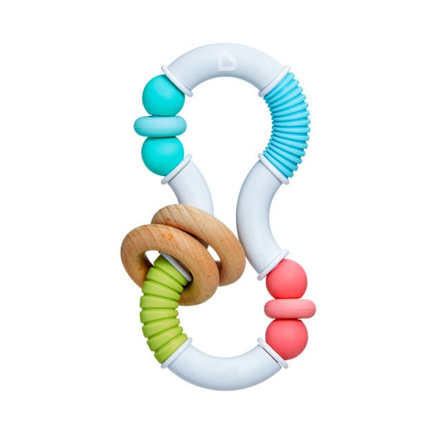 Munchkin Silicone & Wood Twisty Figure 8 Teether 1pk