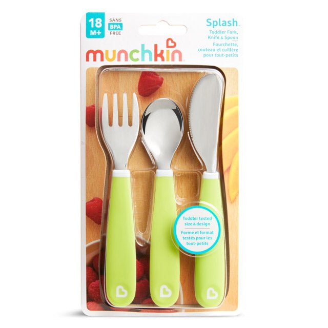 Munchkin Splash Toddler Fork, Knife & Spoon Set