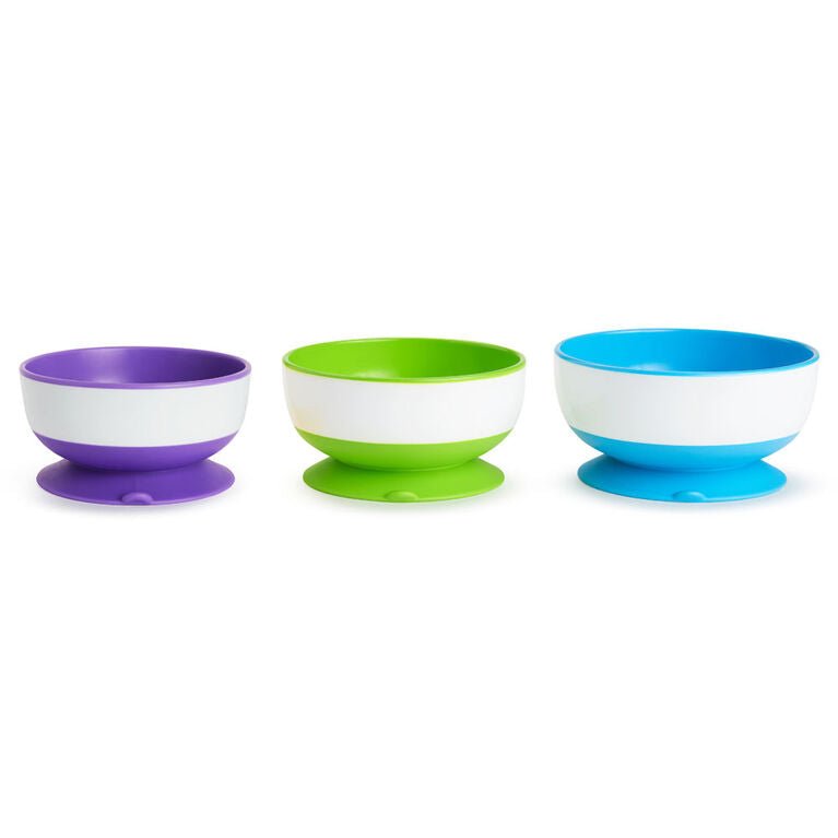 Munchkin Stay Put Suction Bowls - 3pk
