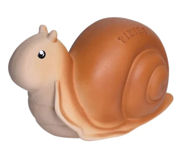 tikiri Snail Natural Rubber Teether, Rattle & Bath Toy