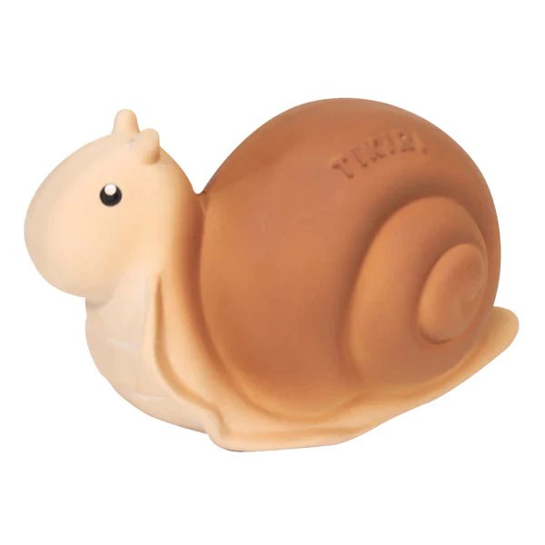 tikiri Snail Natural Rubber Teether, Rattle & Bath Toy