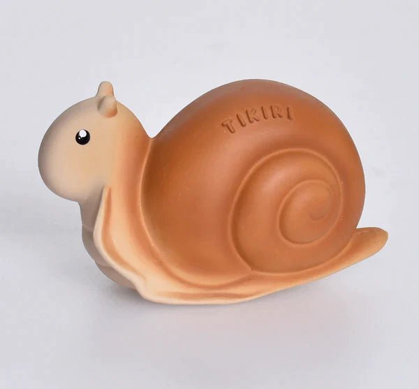 tikiri Snail Natural Rubber Teether, Rattle & Bath Toy