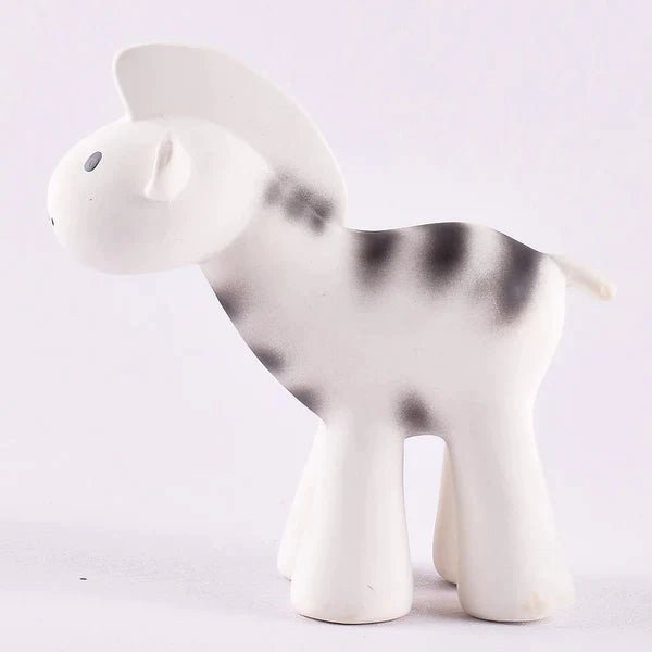 tikiri Pacifiers & Teethers - Zebra Organic Natural Rubber Rattle, Teether & Bath Toy Pacifiers & Teethers