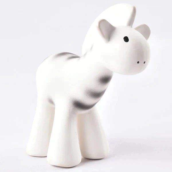 tikiri Pacifiers & Teethers - Zebra Organic Natural Rubber Rattle, Teether & Bath Toy Pacifiers & Teethers