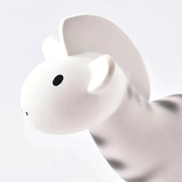 tikiri Pacifiers & Teethers - Zebra Organic Natural Rubber Rattle, Teether & Bath Toy Pacifiers & Teethers
