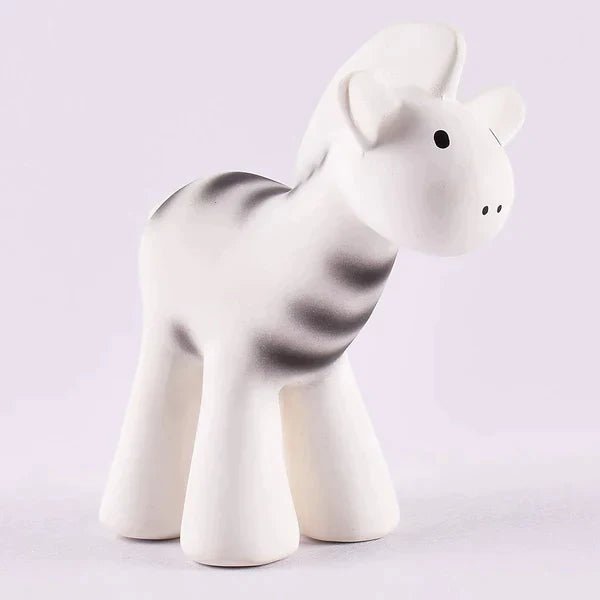 tikiri Pacifiers & Teethers - Zebra Organic Natural Rubber Rattle, Teether & Bath Toy Pacifiers & Teethers