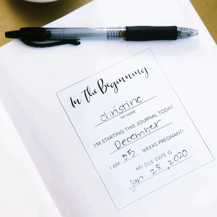 Pearhead Pregnancy Journal Linen