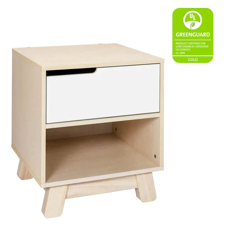 Hudson Nightstand with USB Port  Washed Natural-White