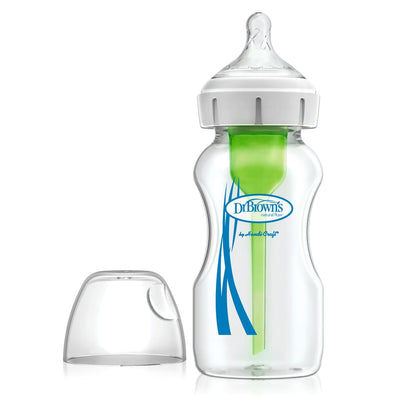 Natural Flow Options+ Glass Bottle  Wide-Neck 9oz/270 ml