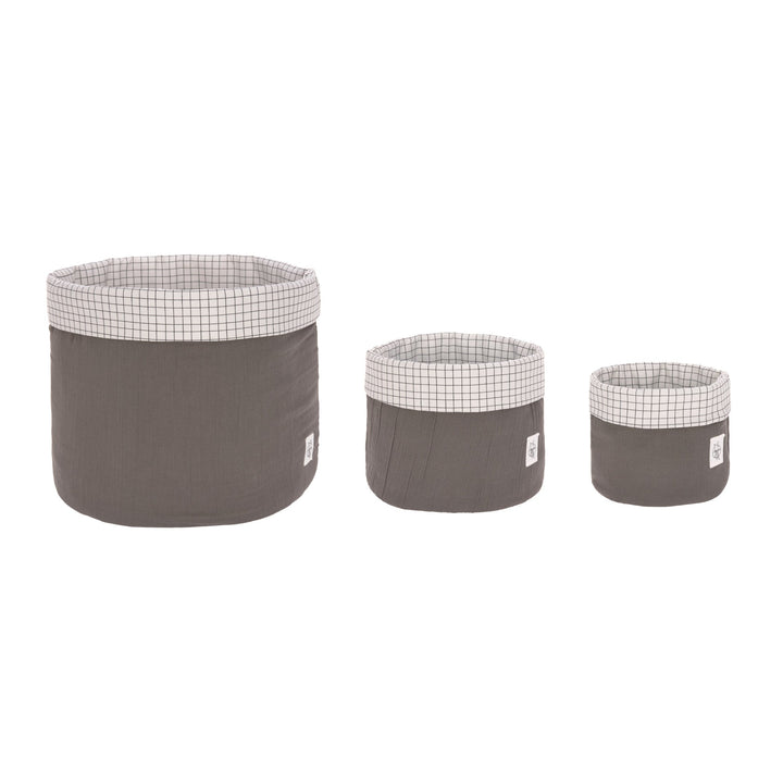 Lassig Storage Basket 3 pcs, anthracite